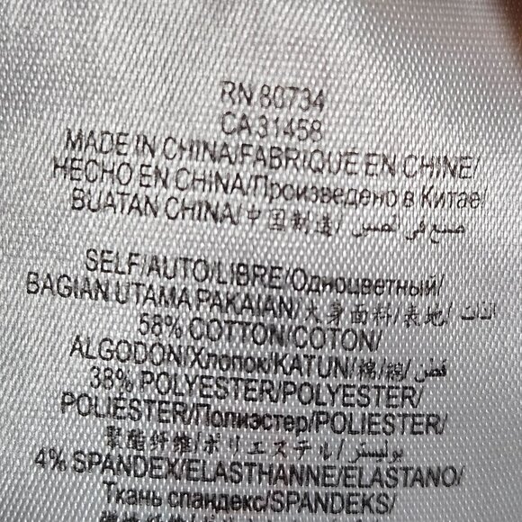 BCBGMAXAZRIA Red  White Long Sleeve Peplum Top Back Zipper Womans - Picture 11 of 12